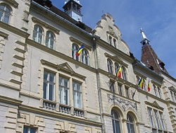Târnava-Mare County prefecture building during the interwar period, currently the Sighișoara city hall.