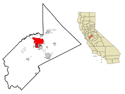 Location in Stanislaus County and California