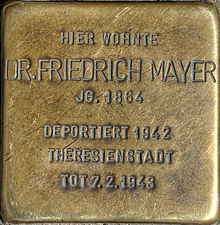 Stolperstein für Friedrich Mayer