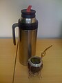 Image 4The invigorating yerba mate in its gourd with thermos. It is a fixture in Uruguayan daily life. (from Culture of Uruguay)