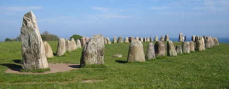 Ale's Stones at Kåseberga, around ten kilometres south east of Ystad, Sweden