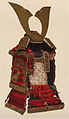 Armour laced with red threads With bamboo, tiger, sparrow motif; nomination includes the helmet; said to have been dedicated by Minamoto no Yoshitsune; one of two similar armours at Kasuga-taisha 1185　Kamakura period Ō-yoroi