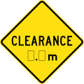 (W4-211) Clearance ahead (used in New South Wales)
