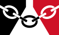 Current flag of the Black Country, which was "Design A" among the competition finalists.