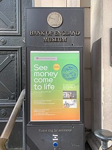 Picture of the Bank of England Museum's front entrance sign