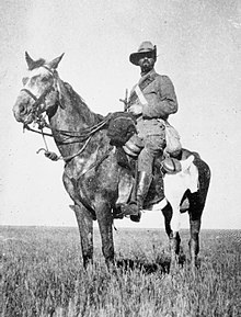Photograph of an imperial yeoman in South Africa