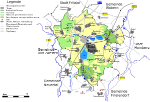 Map of Borken, Hesse