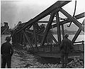 Ludendorff Bridge on 17 March 1945 after the collapse
