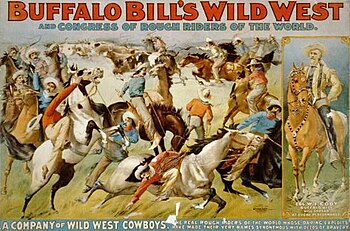 Werbeplakat für Buffalo Bills Wildwest-Show in den USA