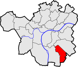 Location of Naninne in Namur