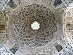 The chapel's spiral-coffered dome, designed by Philibert de L'Orme