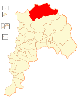 Lage der Gemeinde in der Región de Valparaíso