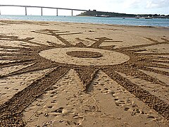 Sand art at Fromentine beach