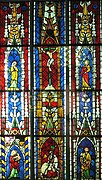 Gothic stained glass window "Calvary" from Mutzig (early 14th century)