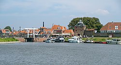 Harderwijk, view to the town from het Zeepad