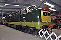 D9009 Alycidon (later 55 009) in BR green livery on display at Barrow Hill Roundhouse