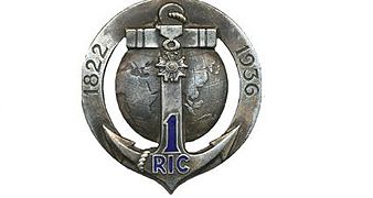 Insignia of the 1st Colonial Infantry Regiment, 1er RIC.