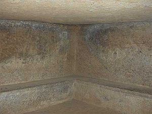 Simple slab abode beds in vihara at Kanheri Caves