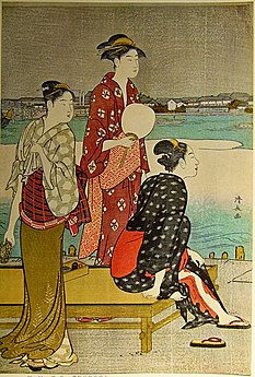 Cooling on Riverside Kiyonaga, c. 1785