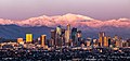 Los Angeles with Pine Mountain to left of center, Mount San Antonio center