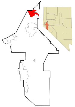 Location of Fernley, Nevada