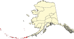 State map highlighting Aleutians West Census Area