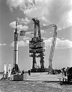 MR-3 prelaunch activities April 21, 1961 at LC-5, Cape Canaveral, Florida