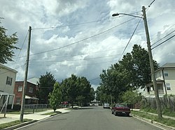 Intersection of 60th St. and Clay St. NE, in Northeast Boundary, May 2019