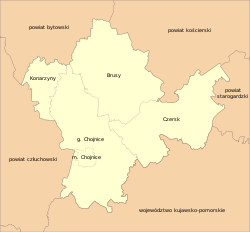 Location of Chojnice County