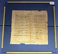 P. (Papyrus) Flor. II 148 (265/266 n. Chr.) Brief des regionalen Verwalters Alypios an den Gutsverwalter Heroneinos mit Anweisungen zu Maßnahmen im Weinbau in griechischer Kursivschrift.