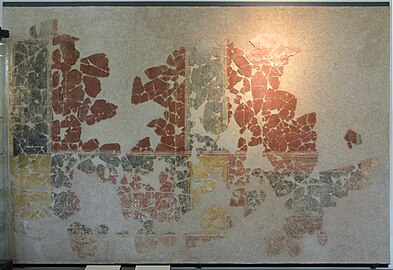 Remains of a decorative mural from 12, rue de l'Abbé-de-l'Épée, (2nd century AD) (Musée Carnavalet)