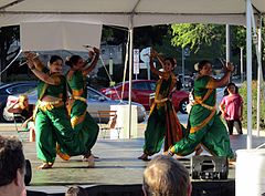Dancers performing Indian dances at the Pittsburgh Folk Festival, September 3, 2016