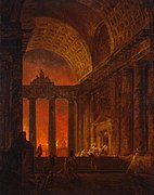 The Fire of Rome (1787), by Hubert Robert, Hermitage Museum, St. Petersburg
