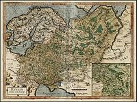 Usage example Russia, Gerardus Mercator, 1595. Moscovia is designated as one of its localities.