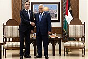 Secretary Blinken with Palestinian Authority President Mahmoud Abbas in Ramallah, January 2024