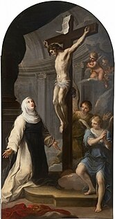 Saint Hedwig of Silesia under the Cross by Szymon Czechowicz