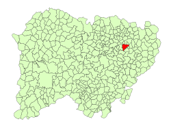 Location of Calvarrasa de Abajo in the province of Salamanca