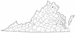 Location of The Plains in Virginia
