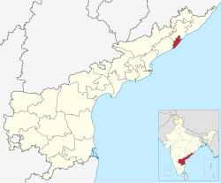 Location of Visakhapatnam district in Andhra Pradesh