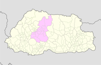 Location of Gaetsho Gom Gewog