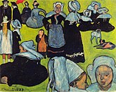 Émile Bernard, Breton Women in the Meadow, (Le Pardon de Pont-Aven), 1888.