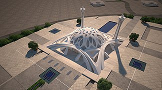 Computer generated graphic of the mosque