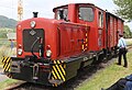 Die Lok Nahmer der Sauerländer Kleinbahn mit dem angehängten Güterwagen KAE 392