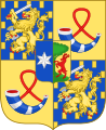 Arms for the children of Princess Margriet of the Netherlands, Prince Maurits, Prince Bernhard, Prince Pieter-Christiaan and Prince Floris of Orange-Nassau, van Vollenhoven (escutcheon of Van Vollenhoven).[17]