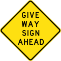 (W3-2) Give Way Sign Ahead (1964-1989)