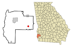 Location in Early County and the state of Georgia