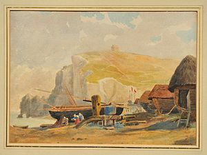 Etretat, Normandy. Sketched about 28 July 1820, private collection.