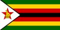 National flag of Zimbabwe containing the Zimbabwe Bird