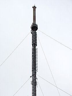Top of the Follingbo transmitter mast in Follingbo