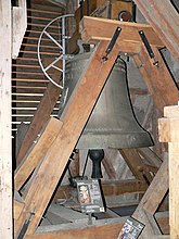 Holzglockenstuhl im Gloc­ken­museum Herrenberg